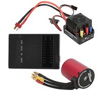 Moteur sans balais S3650 5200KV avec variateur 60A et ensemble de cartes de programmation, combo moteur-variateur étanche à couple élevé pour voiture RC 1/10, boîtier en aluminium,