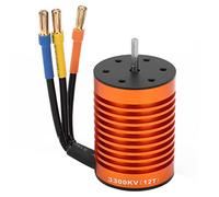 Moteur sans Brosse de Voiture RC en Alliage D'aluminium 3300KV pour Camion de Voiture T¨¦l¨¦command¨¦ ¨¤ L'¨¦chelle 1:10