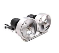 Moteur Sans Brosse Imperméable De Propulseur Sous-marin De Poussée De KYO-4T-DUAL 24V 9KG Avec L'hélice En Métal De 60mm For Les Bateaux RC ROV(Silvery CW)