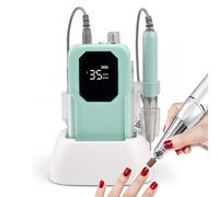 Moteur Sans Noyau Rechargeable De 35 000 Tr/min, Capacité De La Batterie De 2 500 Mah, Silencieux, Sans Bruit, Couleur Unie, Perceuse à Ongles Avec Station De Charge,B2