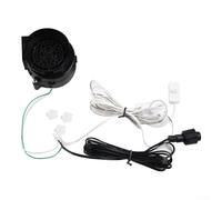 Moteur souffleur avec 3 ampoules LED 12 V 0,5 A pour décoration de jardin et de cour, flux d'air constant, entrée 100-240 V, puissance 5,4-6 W, matériau PBT couleur noir