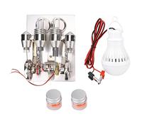 Moteur Stirling à 4 cylindres Générateur d'énergie à air Chaud Miniature Modèle d'enseignement de Laboratoire de Physique Jouet éducatif en Acier Inoxydable pour projets
