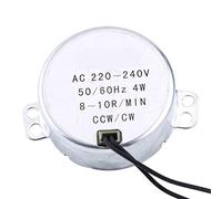 Moteur synchrone électrique, 1pc 220-240V motoréducteur à courant alternatif 4W CW/CCW avec connecteur de couplage pour ventilateur électrique artisanat(8-10RPM)