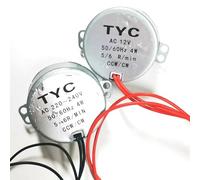 Moteur synchrone Stable Pro TYC-50 AC 220V 12V 50/60Hz, couple 4KGF.CM 4W CW/CCW, plateau tournant for ventilateur électrique, 5-6 r/min(AC 12V)