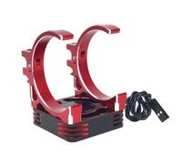Moteur Ventilateur de Refroidissement Rapide 40x40mm Ventilateur en Aluminium avec Support for Traxxas for ARRMA 1/7 for Hobbywing 4274 4268 for Rocket 1/8 RC Car 4082 1515(Rot)