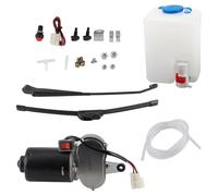 Moteurs d'essuie-glaces auto Kit D'assemblage D'essuie-glace Électrique Bras Lame Moteur Bec Verseur D'eau Tuyau Ensemble D'essuie-glace pour UTV Kit Moteur d'essuie glace compatible