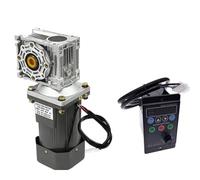 Moteurs électriques puissants à courant alternatif, 110V, 220V, 180W, 13 tr/min 270, moteur engrenage vis sans fin avec contrôleur de vitesse, Kits d'arbre sortie Dia 18mm(With US-52,67RPM,220V)