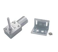 Moteurs électriques rotatifs à courant continu à couple élevé, 6 V 12 V 24 V 6-150 tr/min, démarreur électronique à engrenages à vis sans fin à courant continu à arbre long fileté M6, mise à niveau de