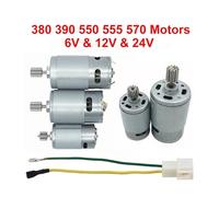 Moteurs For Voitures Électriques For Enfants RS550 RS390 RS380 24V 12V 6V DL555 10/12 Dents - Outil De Remplacement De Moteur For Véhicules Électriques For Enfants(10T 550 6V 11000RPM)