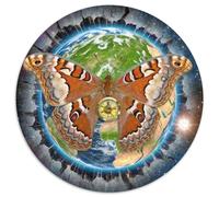 Moth Atlas 1000 Pièces Casse-tête Fantastique Magique Puzzle Rond pour Adultes Et Enfants Classiques Cadeaux Qualité Supérieure 1000pcs (67.5x67.5cm)
