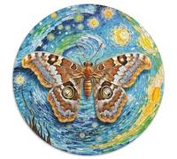 Moth Atlas 1000 Pièces Puzzle Fantastique Magique Puzzle Circulaire pour Adultes Et Enfants Classiques Cadeaux Qualité Supérieure 1000pcs (67.5x67.5cm)