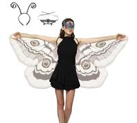 Moth Costume - Chiffon Polyester Silk 170 x 72 cm, Butterfly Wing Cape