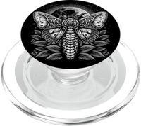 Moth Moon Night Sky Folkloric Wiccan Nature Goth Version 2 PopSockets PopGrip pour MagSafe