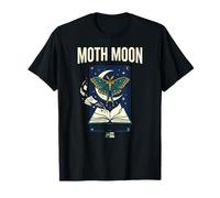 Moth Moon Reading Club Dark Academia Nocturnal Vintage T-Shirt