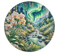 Moth Orchidéeée Casse-tête De 1000 Pièces Ronds pour Adultes 14+ Plante Bricolage DécoRation Difficile Impossible Jeux De Défi Uniques 1000pcs (67.5x67.5cm)