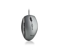 NGS – Souris Moth Gray ergonomique USB filaire – 5 boutons silencieux, DPI 800/1200/1600 – Gris