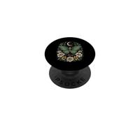 Moth Vintage Botanical Illustration Dire PopSockets PopGrip Adhésif