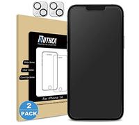 Mothca Verre Trempé Mat pour iPhone 14 et Caméra Arrière Protecteur [2+2 Pièces], Film Protection écran Anti-Reflet et Anti-Traces de Doigts, Vitre Protecteur 9H Dureté - 6,1 Pouces (2022)
