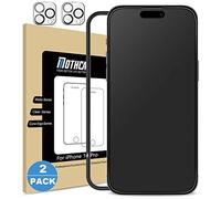 Mothca Verre Trempé Mat pour iPhone 14 Pro et Protection Caméra Arrière [2+2 Pièces], Protection écran Matte Anti-Reflet et Anti-Traces de Doigts, 9H Films Vitre Protecteur - 6,1 Pouces (2022)