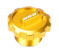 MotHeart Bouchon de remplissage d'huile de moteur de moto pour V-Strom 650 (DL650) 2004-2025 VStrom650XT (DL650XT) 2015-2025 VStrom 650XT Adventure 2020-2025 Filetage M20 x 1.5 Accessoires (or)