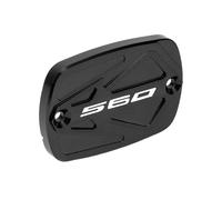 MotHeart Couvercle de maître-cylindre de frein de moto pour TMAX 560 Tech MAX 2020-2026 Couvercle de réservoir en aluminium usiné CNC Surface anodisée tmax 560 tech max Accessoires (Noir)