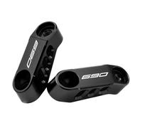 MotHeart Supports d'extension de rétroviseur de moto pour 690 Enduro R 2009-2024 690 SMC R 2012-2024 690 Duke 2008-2018 Adaptateur de rétroviseur réglable en aluminium CNC Accessoires (noir)