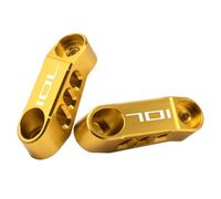 MotHeart Supports d'extension de rétroviseur de moto pour 701 Enduro 2016-2024 701 Supermoto 2015-2024 Vitpilen 701 2018-2024 Svartpilen 701 2019-2024 Accessoires en aluminium CNC (doré)