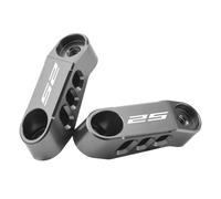 MotHeart Supports d'extension de rétroviseur de moto pour MT-25 2015-2023 CNC Aluminium Adaptateur de rétroviseur réglable pour une vision étendue (voir ci-dessous) Accessoires mt-25 (gris)