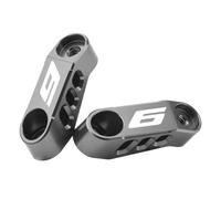 MotHeart Supports d'extension de rétroviseur de moto pour XJ6 2009-2016 CNC Aluminium Adaptateur de rétroviseur réglable pour une vision étendue (voir ci-dessous) xj6 Accessoires (gris)
