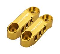 MotHeartCNC Support de rétroviseur de moto pour Z500 2024 Adaptateur visibilité améliorée Positionnement personnalisé (voir ci-dessous) z500 Accessoires (doré)