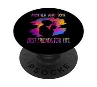 Mother and Son Best Friend for Life Funny Mothers Day PopSockets PopGrip Adhésif