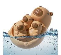 Mother Child Capybara Set, Animal Tub Toys, 3.5x2.8 inches Floating Toy with Feature, Interactive Capybara Toys, Bathtub Play Set with Soft Build, Pool Toy for Beach and Shower