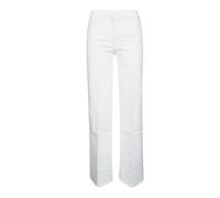 Mother, Femme, Pantalons, Blanc, Taille: W26 The Twister Sneak Wide Leg