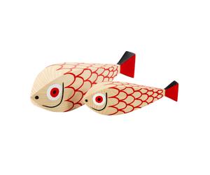 Mother Fish and Child - Poupées en bois 18x5.2cm/12.5x3.6cm