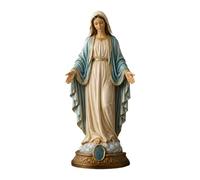 Mother Mary Figurine - Durrable Resin Statue, Smmooth Surrface Blessed Virgin Carving, Ensurre Holy Catholic Religious Symbol, Primme Eight Inch Sacred Spirit Artwork - For Home Office Table Desk