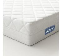 Mother Nurture Matelas Classique en Mousse pour lit de Voyage (90 x 50 cm x 7 cm), hypoallergénique et Respirant pour Un Sommeil Confortable, Housse réversible et Amovible, testé BSI, Compatible avec