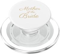 Mother of The Bride, Wedding & Bridal Mom, Tan Script Police PopSockets PopGrip pour MagSafe