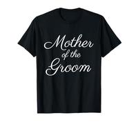 Mother of The Groom, Wedding & Bridal, White Script Police T-Shirt