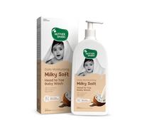 Mother Sparsh Milky Soft Gel douche pour bébé et shampooing pour bébé 400 ml avec protéines de lait et beurre de karité | pH équilibré et sans paraben 2 en 1 naturel pour bébé