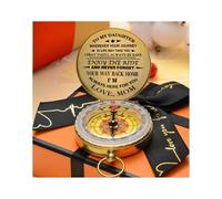 (Mother To Daughter)Glow in The Dark Military Compass Classic Pocket Style Outdoor Portable Compass Nautical Gift for Son from Dad