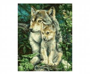 Mother Wolf 24 x 30 cm - Peinture par numéros