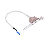 Motherboard Extension Connector, Motherboard Rear Panel Expansion, 2 USB Interfaces Computer Cables, Rear Panel 9pin Expansion Cable, Pin Header Connector, Easy To Use, Portable for Motherboard