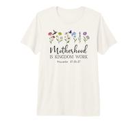 Motherhood is Kingdom Work Christian Mom Bible Proverbs 31 T-Shirt Haut de Gamme