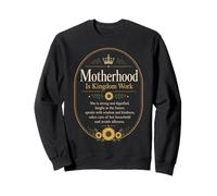 Motherhood is Kingdom Work Couronne de Tournesol pour Maman chrétienne Sweatshirt