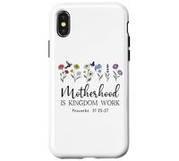 Motherhood is Kingdom Work Women Christian Mom Proverbs 31 Coque pour iPhone X/XS