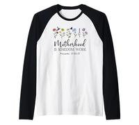 Motherhood is Kingdom Work Women Christian Mom Proverbs 31 Manche Raglan