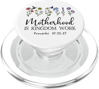 Motherhood is Kingdom Work Women Christian Mom Proverbs 31 PopSockets PopGrip pour MagSafe