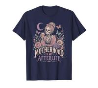 Motherhood is My Afterlife Spooky Squelette Mom Pastel Goth T-Shirt