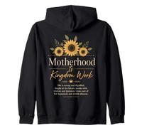 Motherhood Kingdom Work Christian Mom Tournesol Sweat à Capuche