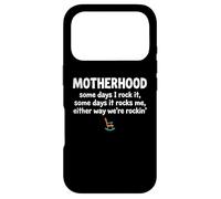 Motherhood Some Days I Rock It Some Days It Rocks Me Coque pour iPhone 17 Pro